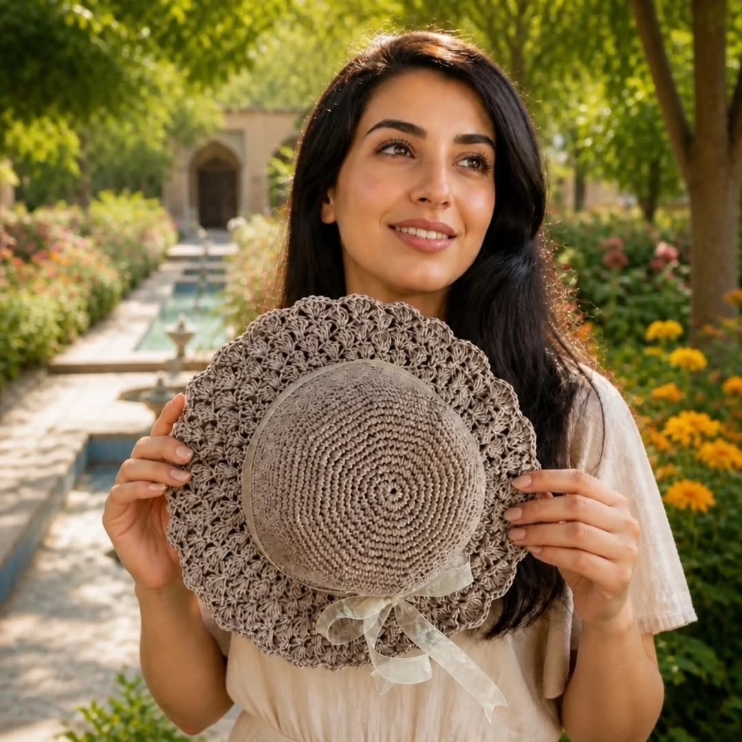 کلاه زیبای صدف تابستانی